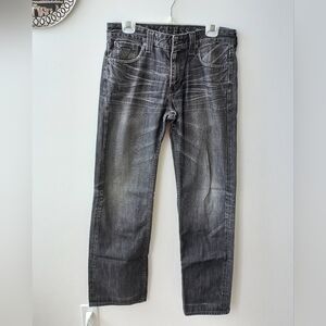 Guess Men's Gray Slim Jeans with Vintage Distressing Size 31x30 US